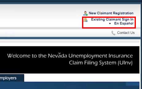 existing claimant sign in nevada unemployment